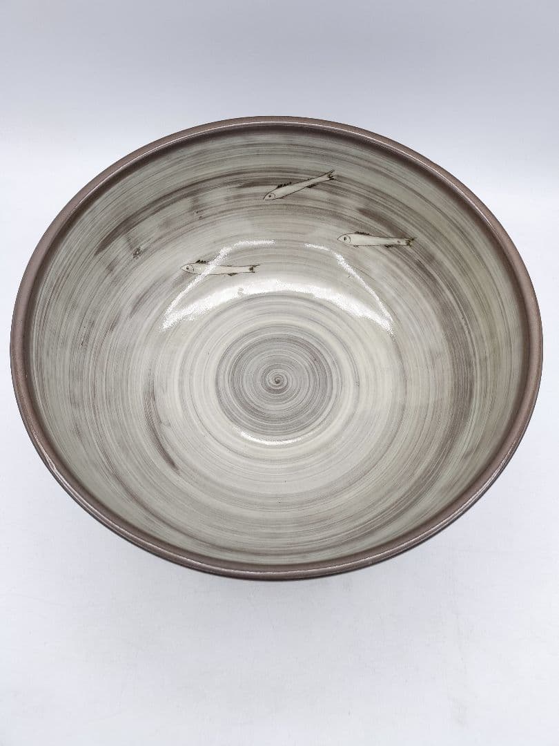 d111【未使用】平水指 現川焼 鮎 武村利左衛門 木箱 茶道具 古物