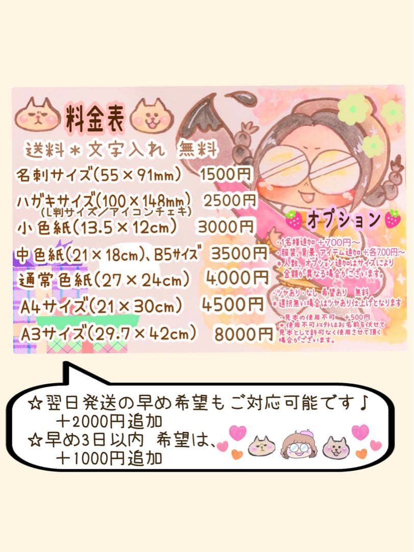 ＊ ちー様 似顔絵オーダー ご確認専用ページ ＊
