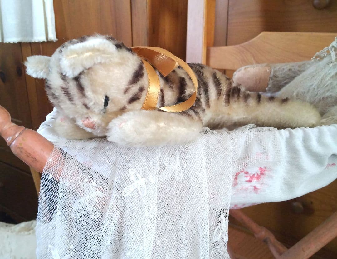お値下げ⭐️シュタイフ 眠りねこ アンティーク ヴィンテージ 眠り猫