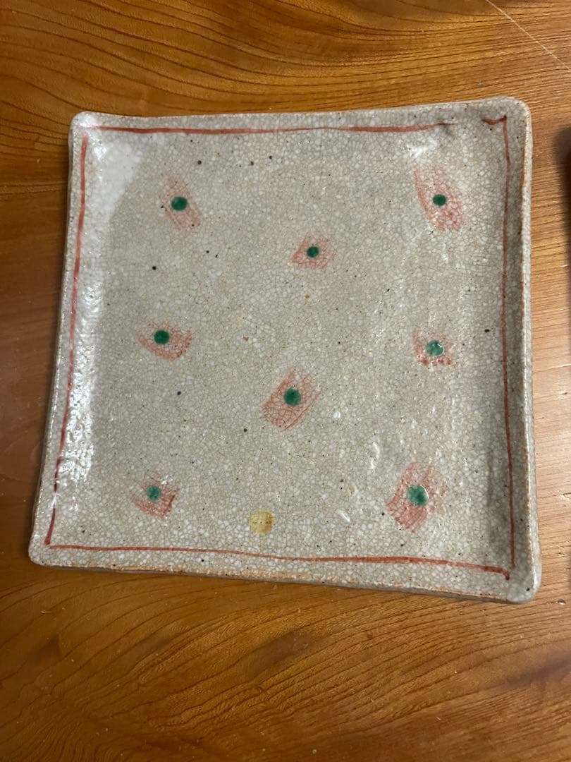 陶器の四角い皿3枚セット