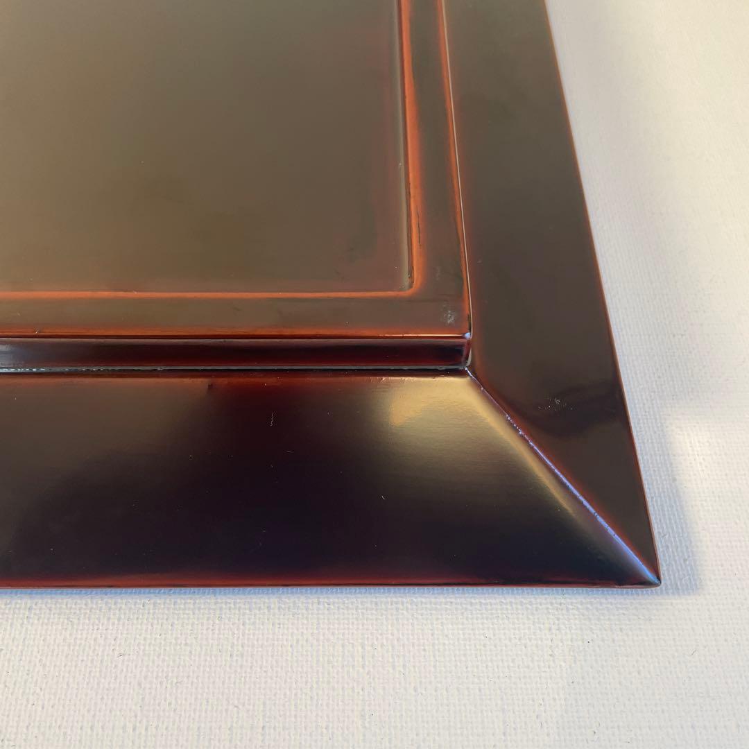 中村宗悦　四方盆　松葉蒔絵　茶道具