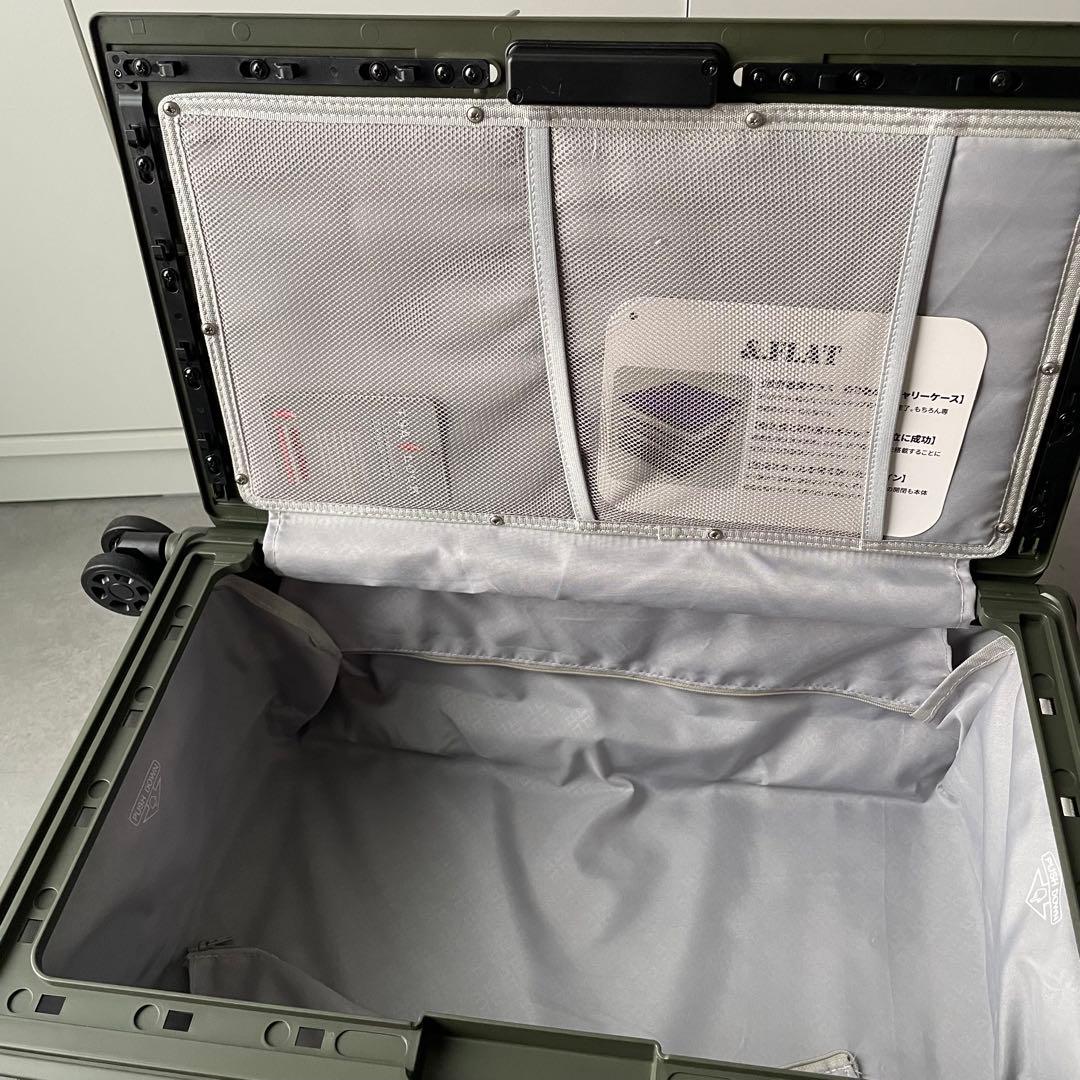 &.FLAT折り畳めるキャリーケース 機内持ち込み可能35Lスーツケースフラット