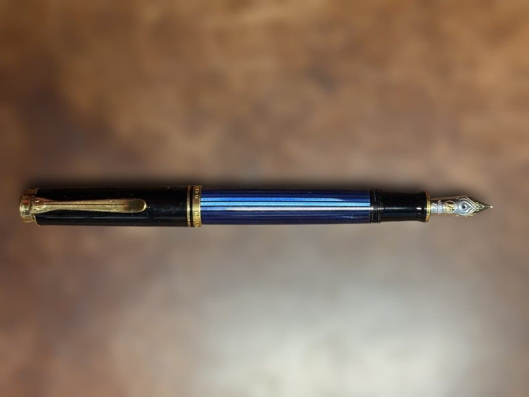 よ*お様 Pelikan スーベレーン M400 万年筆 EF ブルーストライプ