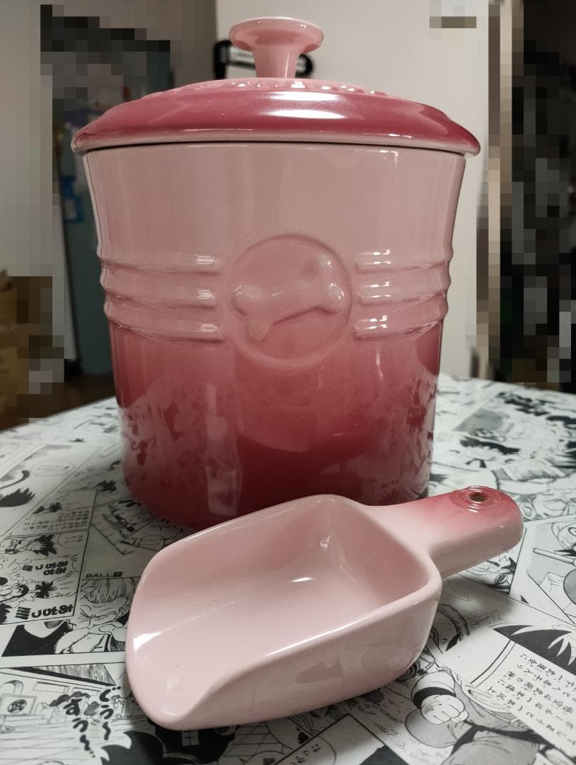 LE CREUSET ルクルーゼ ペットフード・コンテナー (スクープ付き)