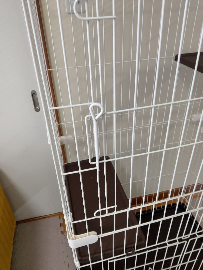 使用期間少なめ　キャットケージ 2段棚付き　マルカン CT-322