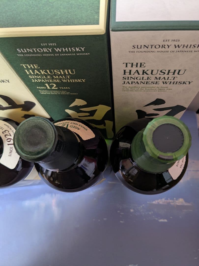山崎12年、山崎NV、白州12年、白州NV、 100周年記念ボトル 4本セット。