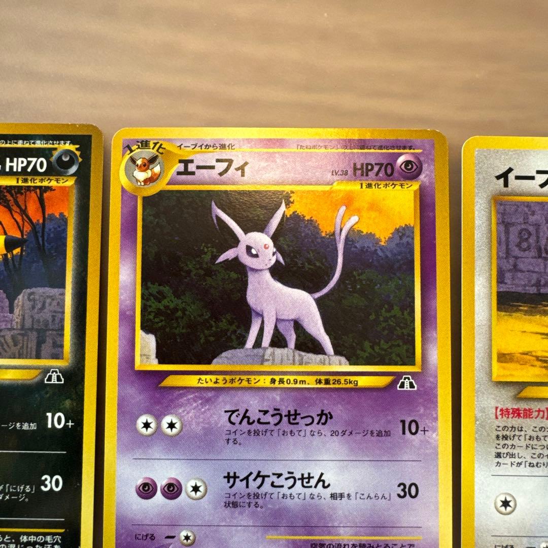 ポケモンカード旧裏　ブラッキー、エーフィ、イーブイ、プレミアムファイル【6156