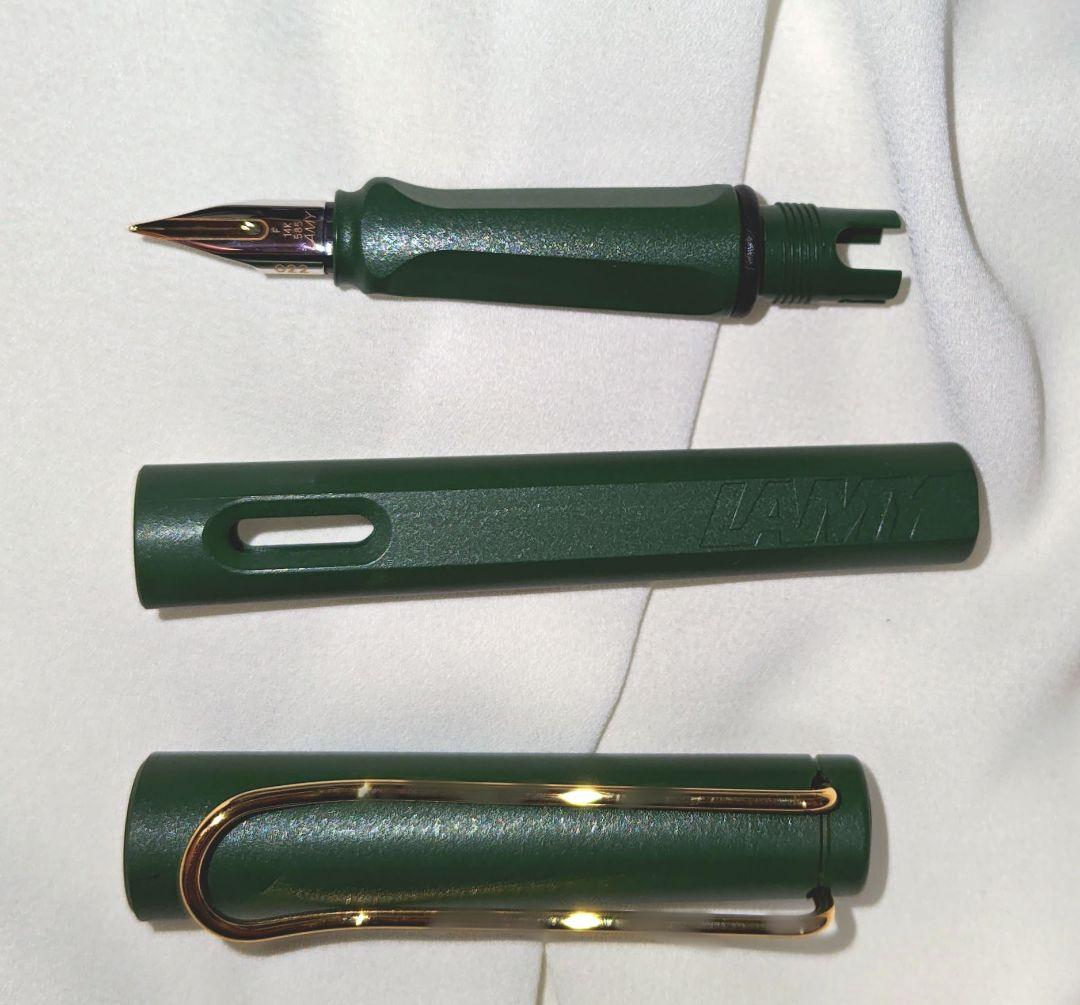趣味文20周年記念 LAMY 万年筆 サファリ フィールドグリーン 14K 細字