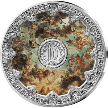 新品　フランス 2025年 オペラ座 ガルニエ宮の天井画 10ユーロカラー銀貨