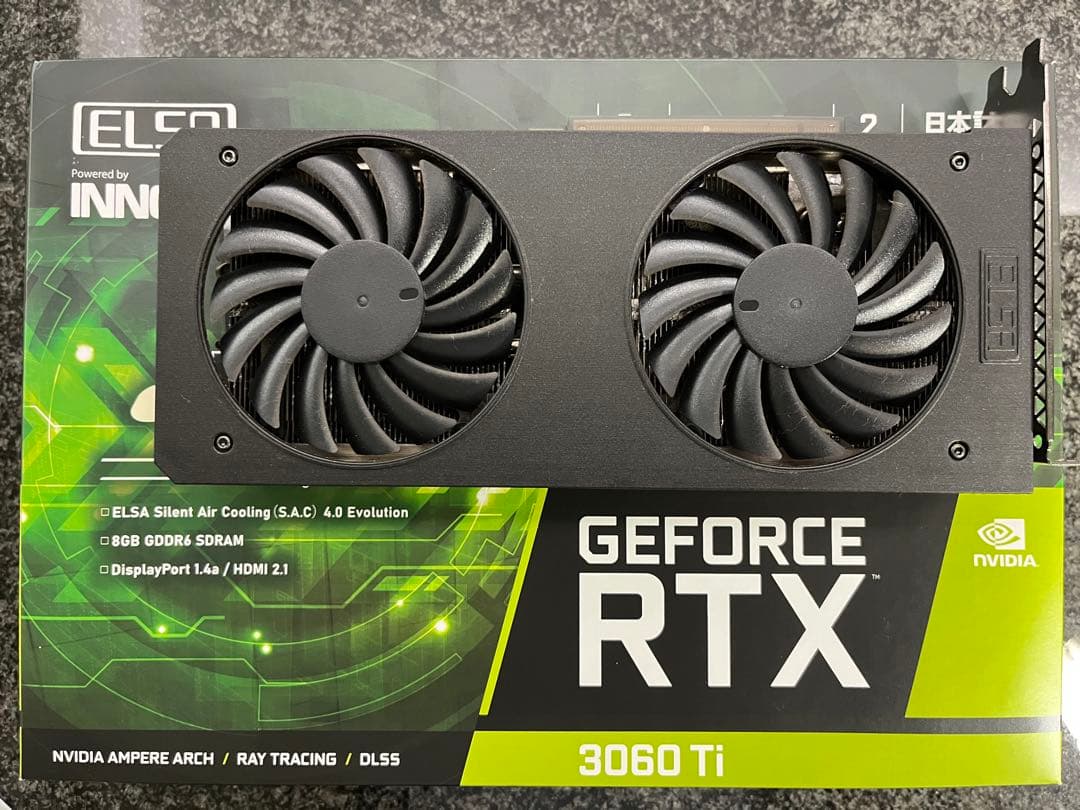 グラフィックボード・グラボ・ビデオカード ELSA ELSA GeForce RTX 3060 Ti S.A.C LHR