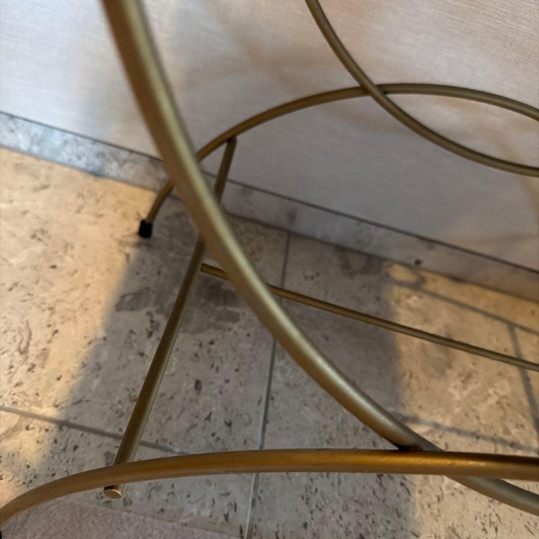 アンティークヒョウ柄クッション　スツール