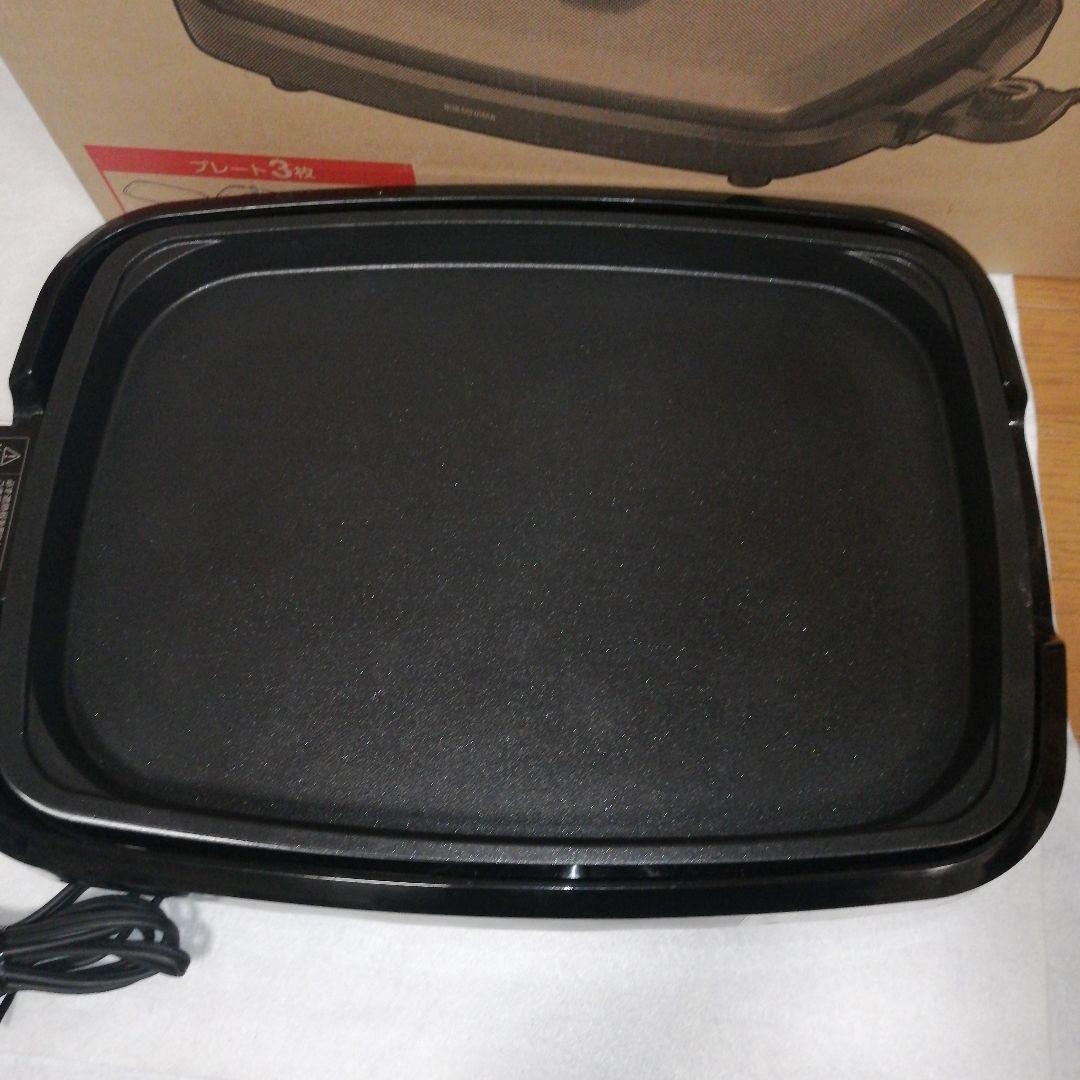 ★美品★アイリスオーヤマホットプレート 穴あき 焼肉 たこ焼きプレート 3枚