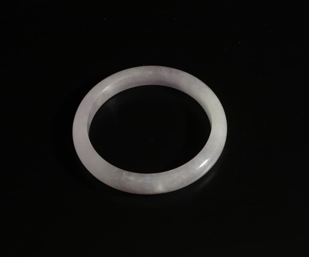 中古 淡紫翡翠手镯 ラベンダー系 バングル 中国美術 C1A249