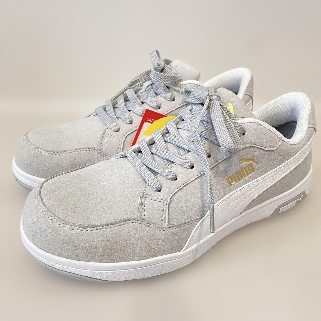 【新品】PUMA 安全靴 27.0 グレー スニーカータイプ スエード