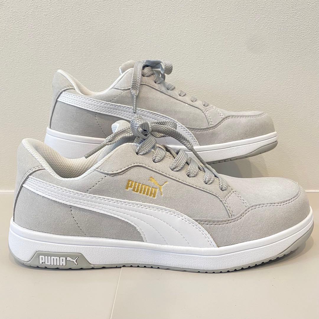 【新品】PUMA 安全靴 27.0 グレー スニーカータイプ スエード