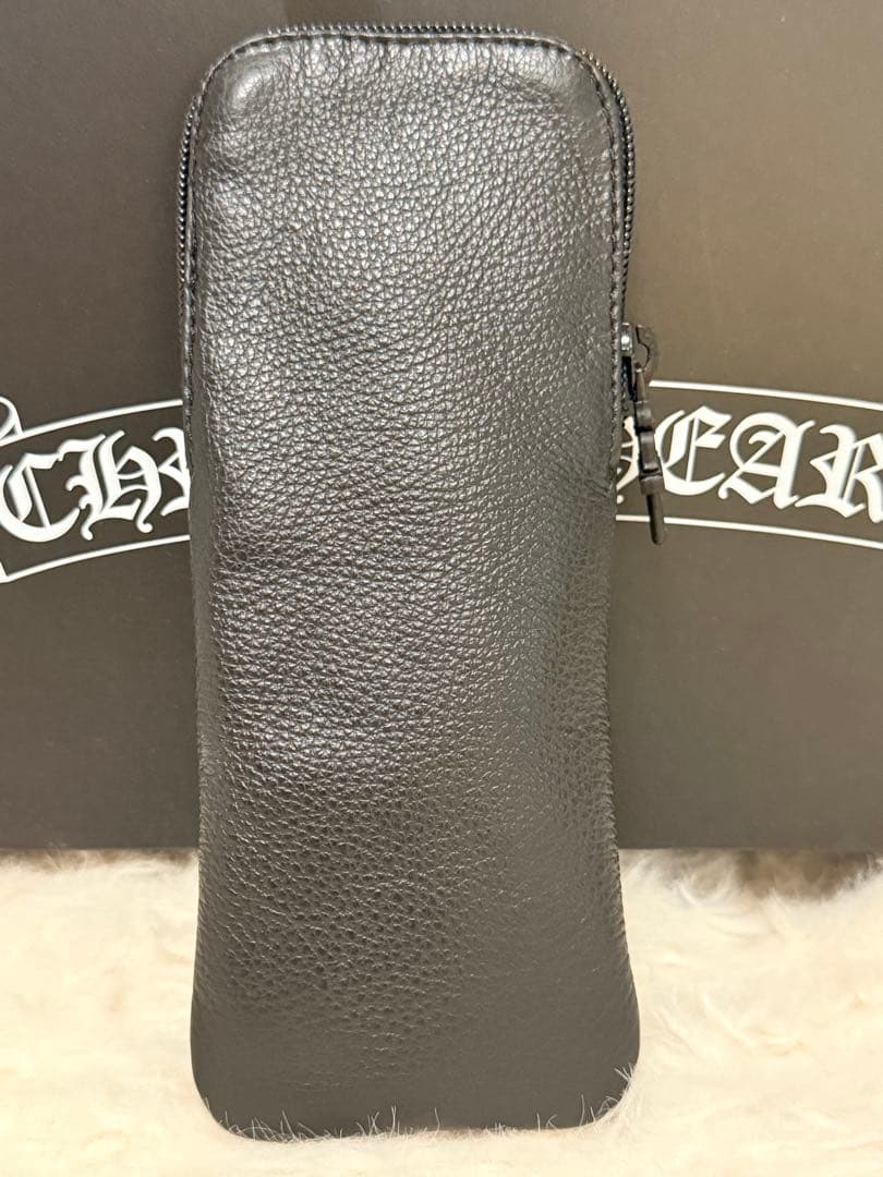 クロムハーツ CHROME HEARTS メガネレザーケース クロス付き