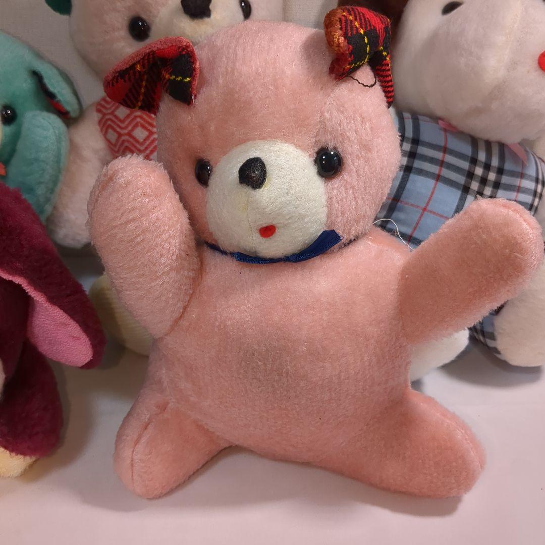 【昭和レトロ】 くま 犬 舌出し ぬいぐるみ まとめ売り