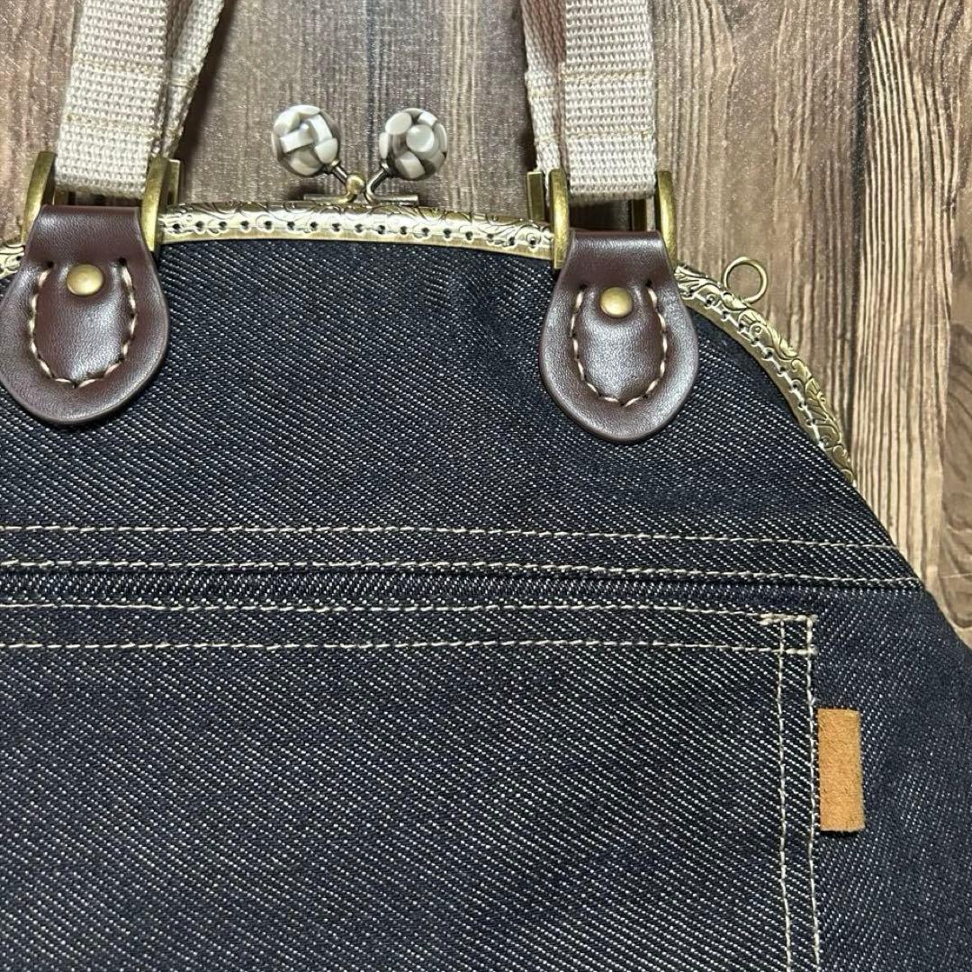 ＊おにぎり型がま口バッグ＊ポケットが可愛いがま口バッグ　ショルダー付き
