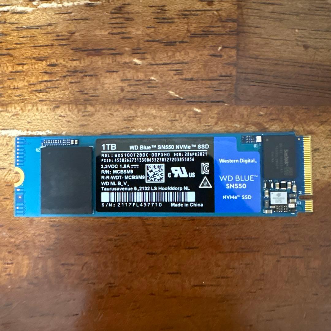 内蔵型SSD WD Blue SN550 1TB NVMe SSD
