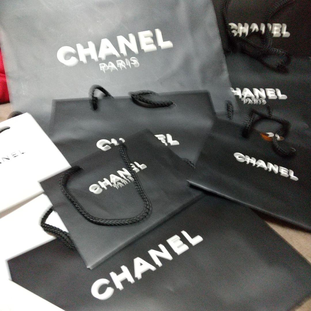 正規品 銀座 新橋本店CHANEL 紙袋 セット 黒と白