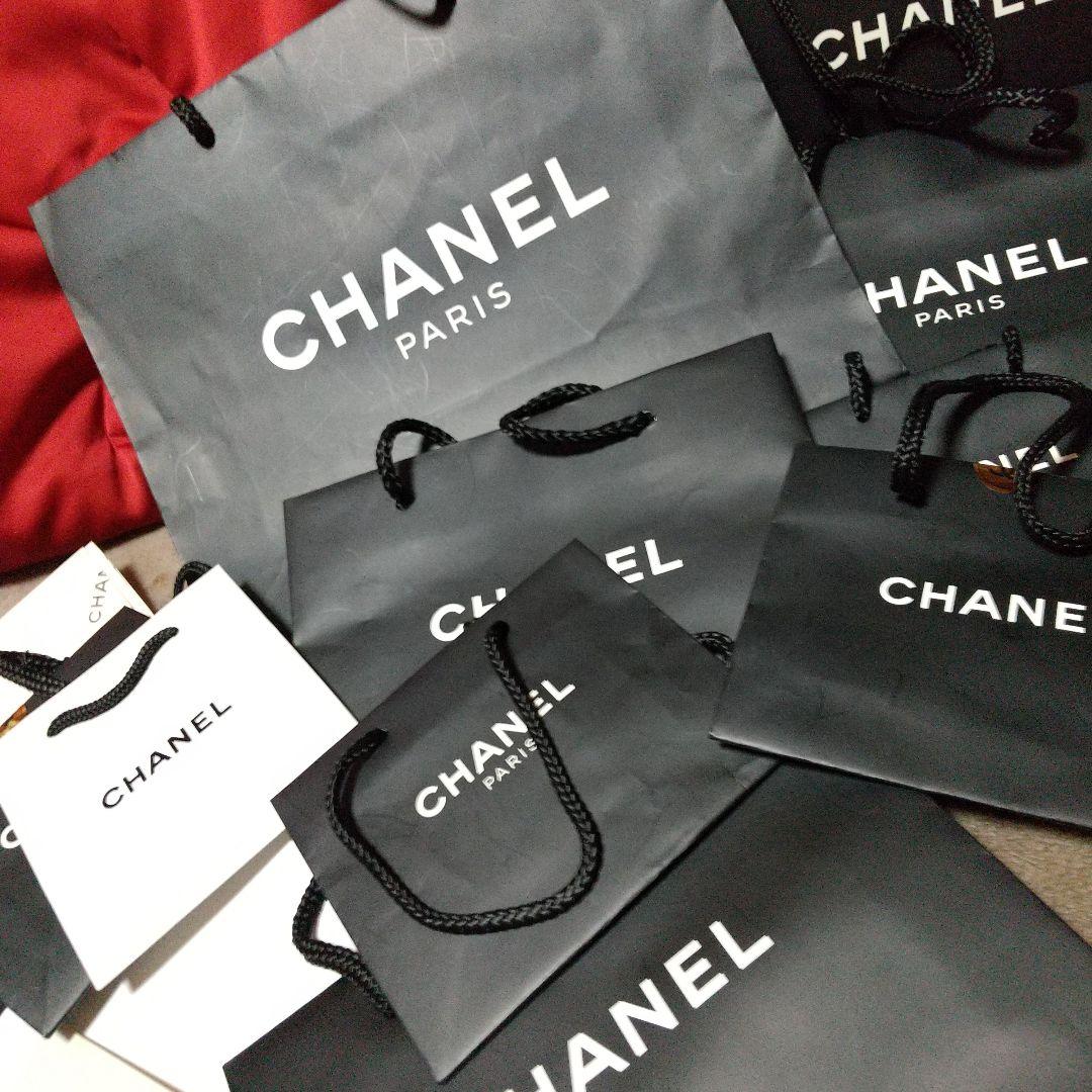 正規品 銀座 新橋本店CHANEL 紙袋 セット 黒と白