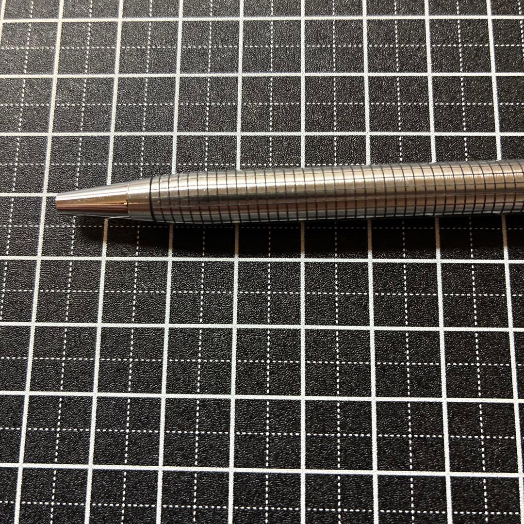 廃盤 希少 ZEBRA MX 単色ボールペン 彫刻 黒染め加工 格子柄