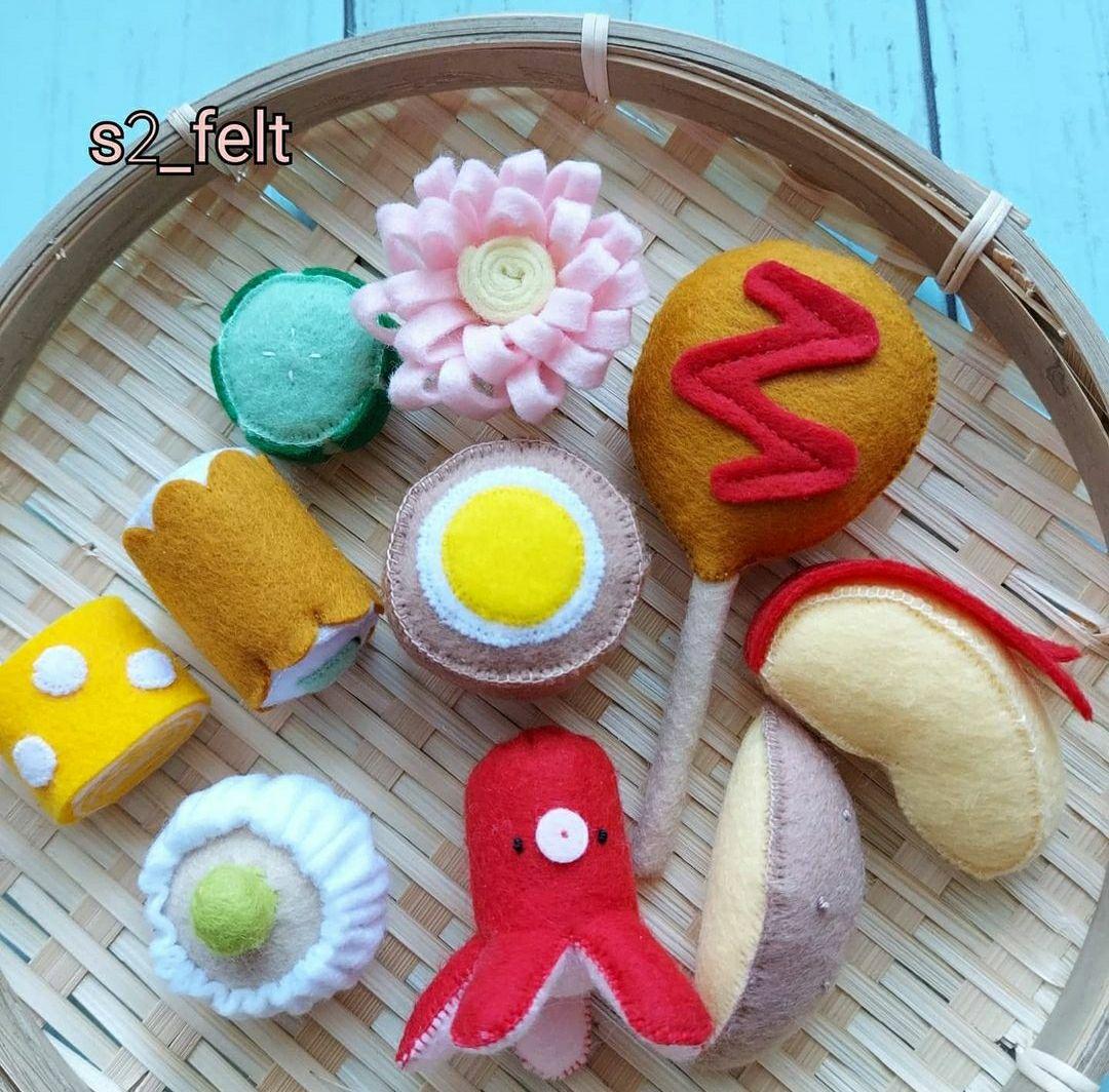 フェルトままごと 具が外せるおにぎり
