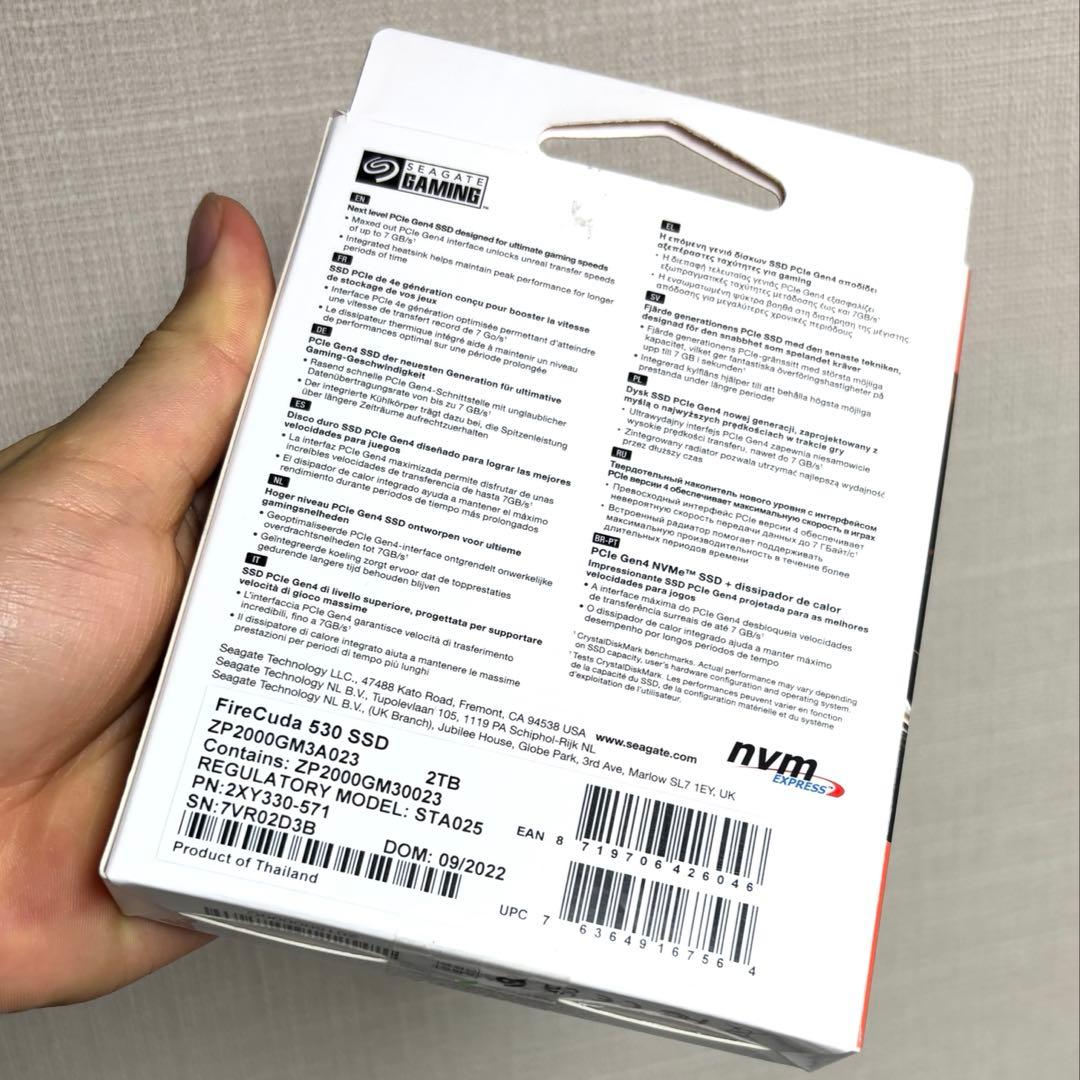 Seagate FireCuda 530 2TB M.2 ヒートシンク付き