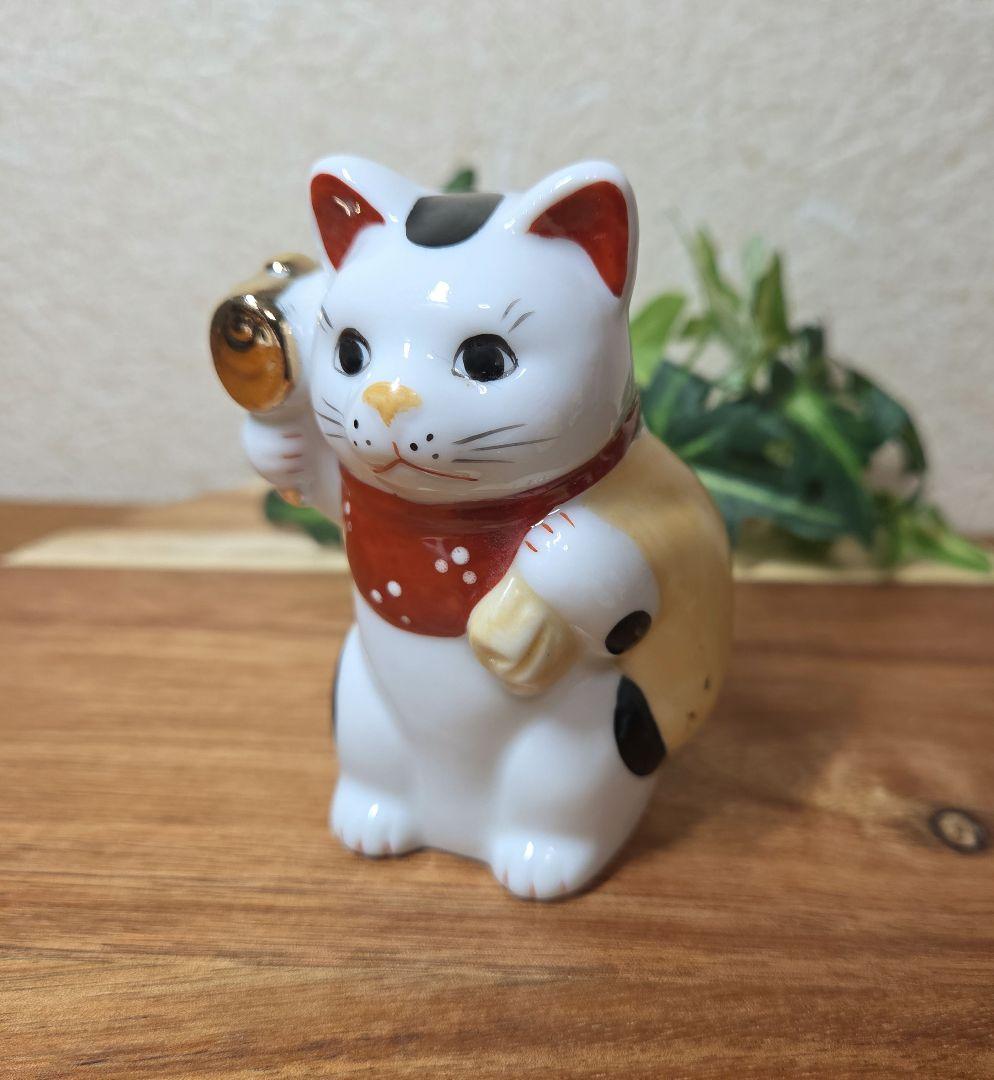 招き猫 恵比寿 大黒天 一対 置物 9cm 縁起物 七福神 ペア 瀬戸焼 レトロ