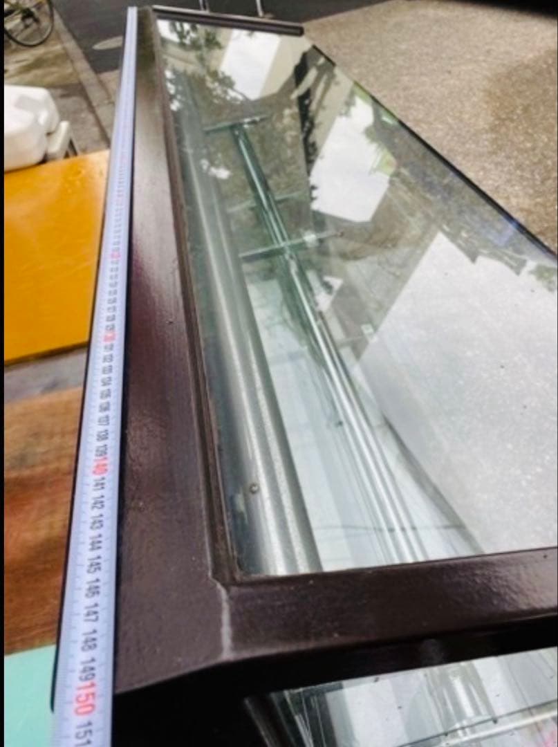 中古美品　ガラスケース　ショップ　什器展示棚　飾り棚 陳列棚　鉄枠