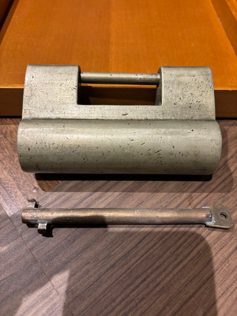 清代老銅鎖　中国アンティーク南京錠　骨董品