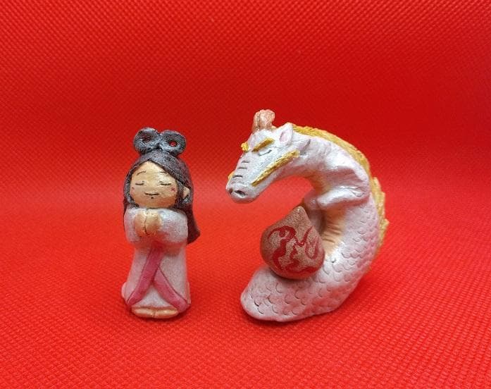 瀬織津姫＆白龍　　ちっちゃな神さま仏さま　弁財天