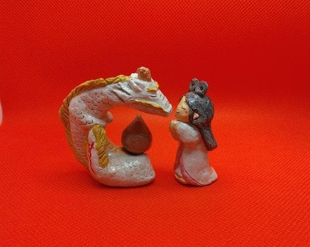 瀬織津姫＆白龍　　ちっちゃな神さま仏さま　弁財天
