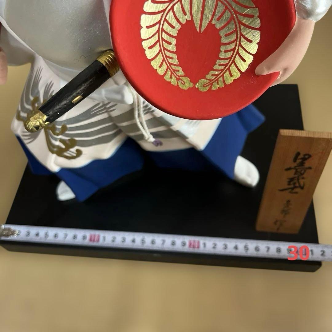 『博多人形』黒田武士 末九郎作 木札付き 武者人形 置物 SAMURAI