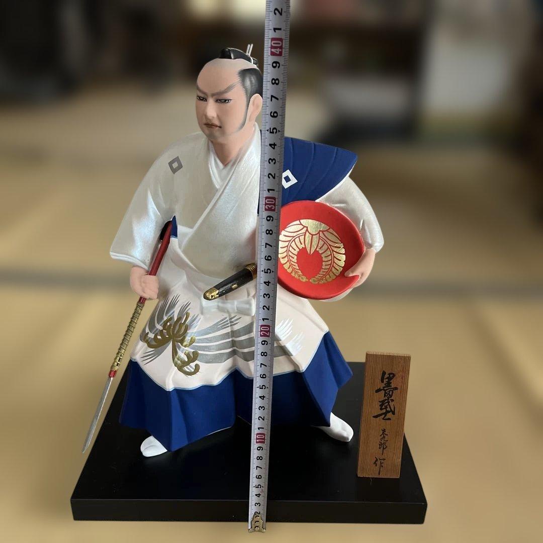 『博多人形』黒田武士 末九郎作 木札付き 武者人形 置物 SAMURAI