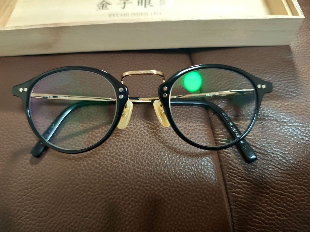 金子眼鏡　kv-66　新品　度無し　ブラック