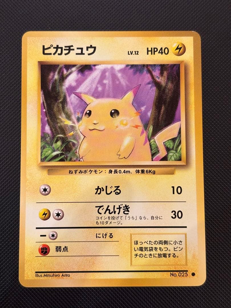旧裏　極上美品　ピカチュウ 初版　マークあり　ポケモンジャングル　おまけ
