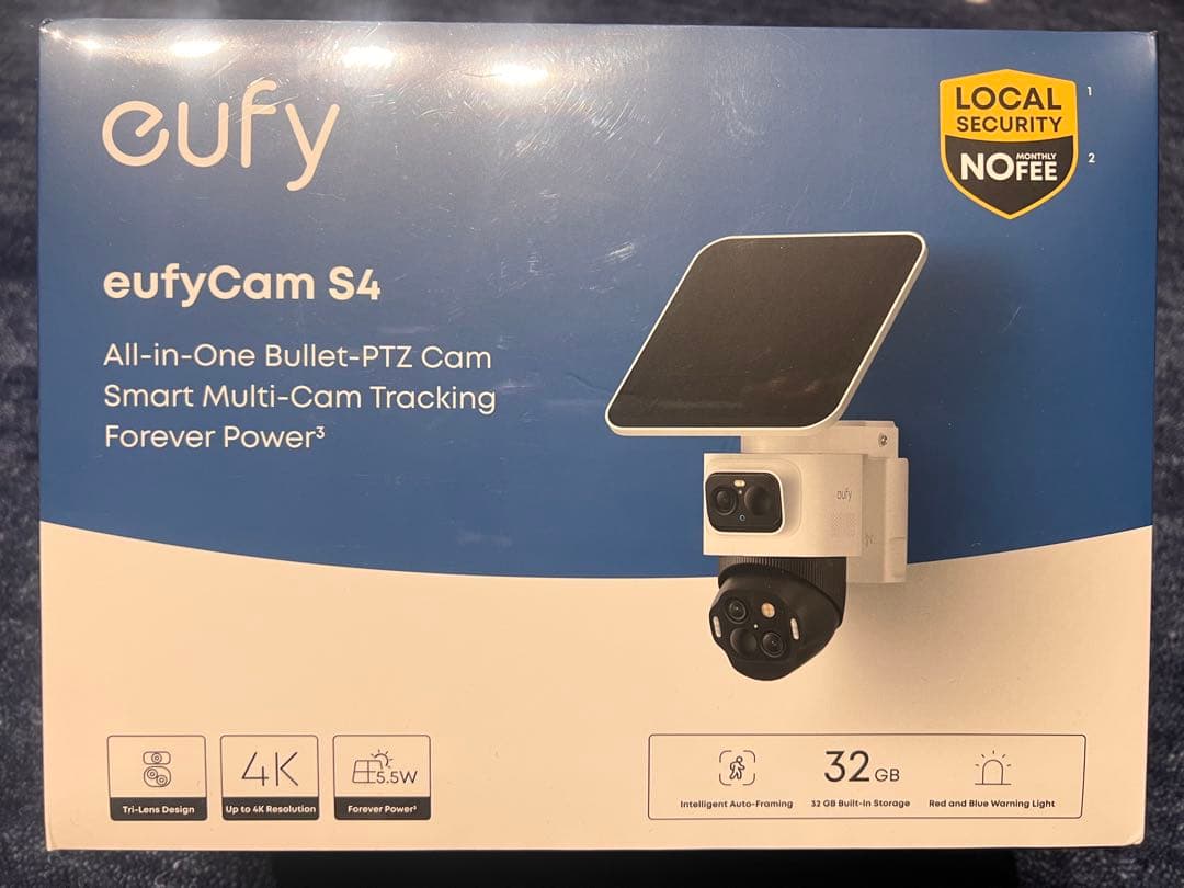 eufyCam S4 防犯カメラ 4K ソーラー駆動