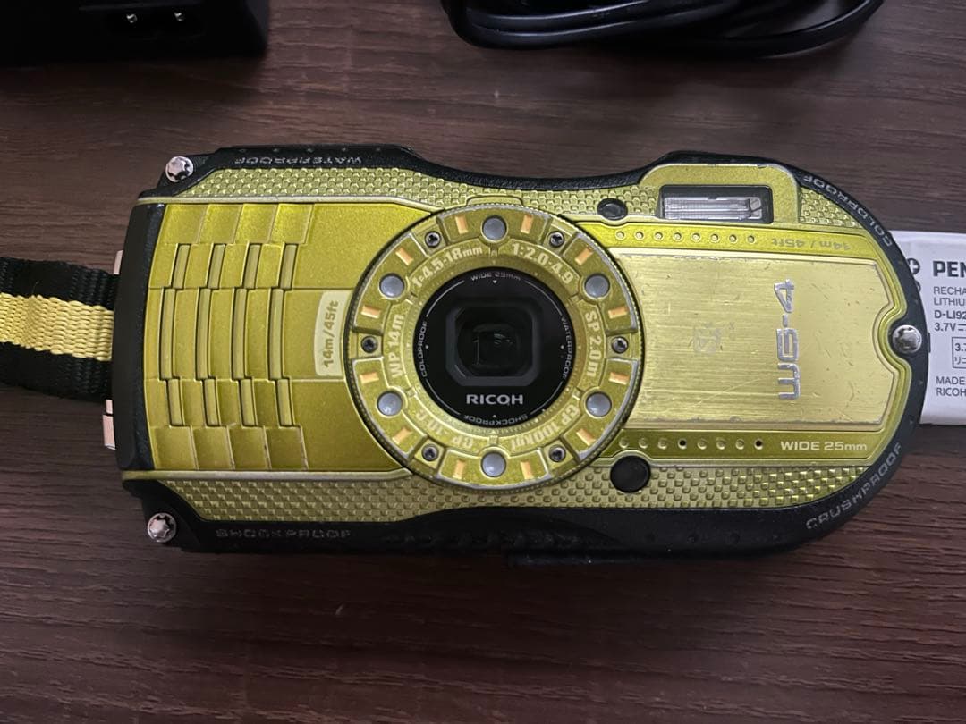 Z*u様 RICOH WG-4 イエロー動作確認済　即ご使用頂けます