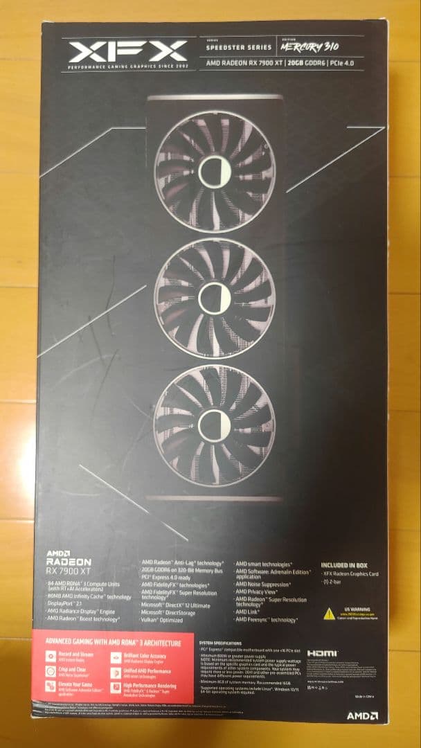 グラフィックボード・グラボ・ビデオカード XFX Radeon RX 7900XT 20GB