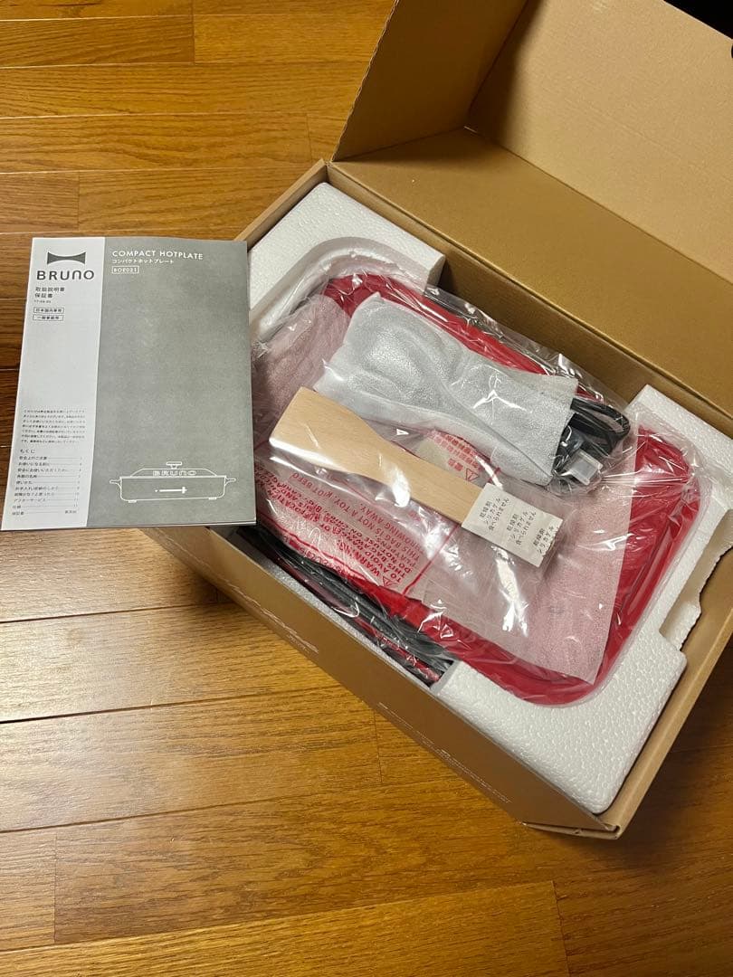 新品 BRUNO コンパクトホットプレート レッドBOE021-RD たこ焼き
