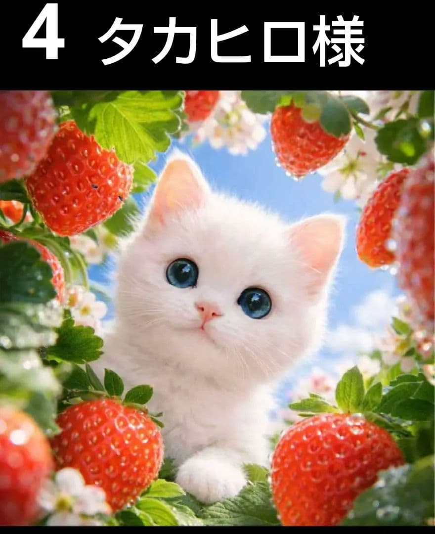 オーダーページ　ハンカチ5089 お花　仔猫柄　ハンドメイド3/22