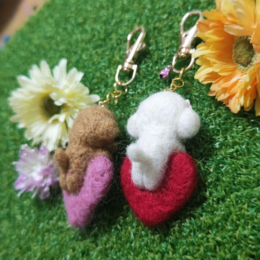ちびもか　羊毛フェルト　キーホルダー　4点セット