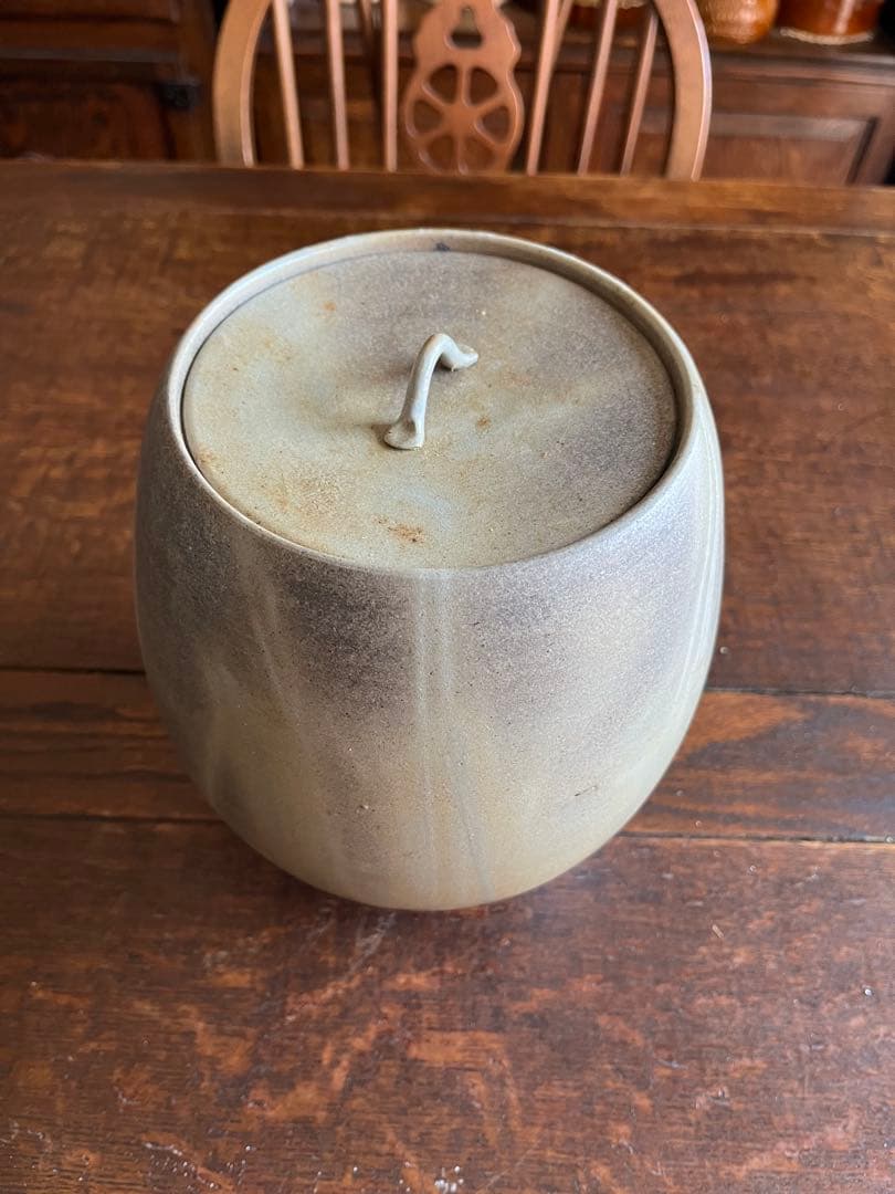 備前焼　山麓窯　水指　 蓋付き　茶道具