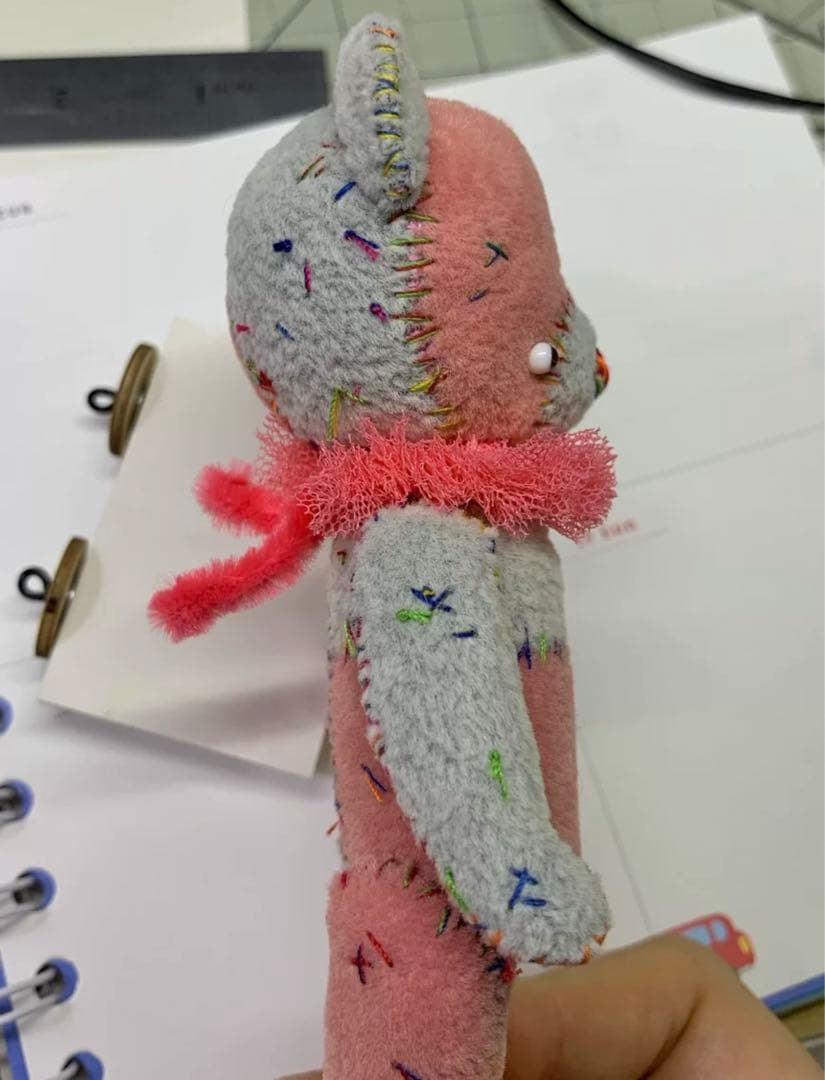 縫い縫い熊と狼さん ぬいぐるみ ハンドメイド 海外作家様 アーティストベア