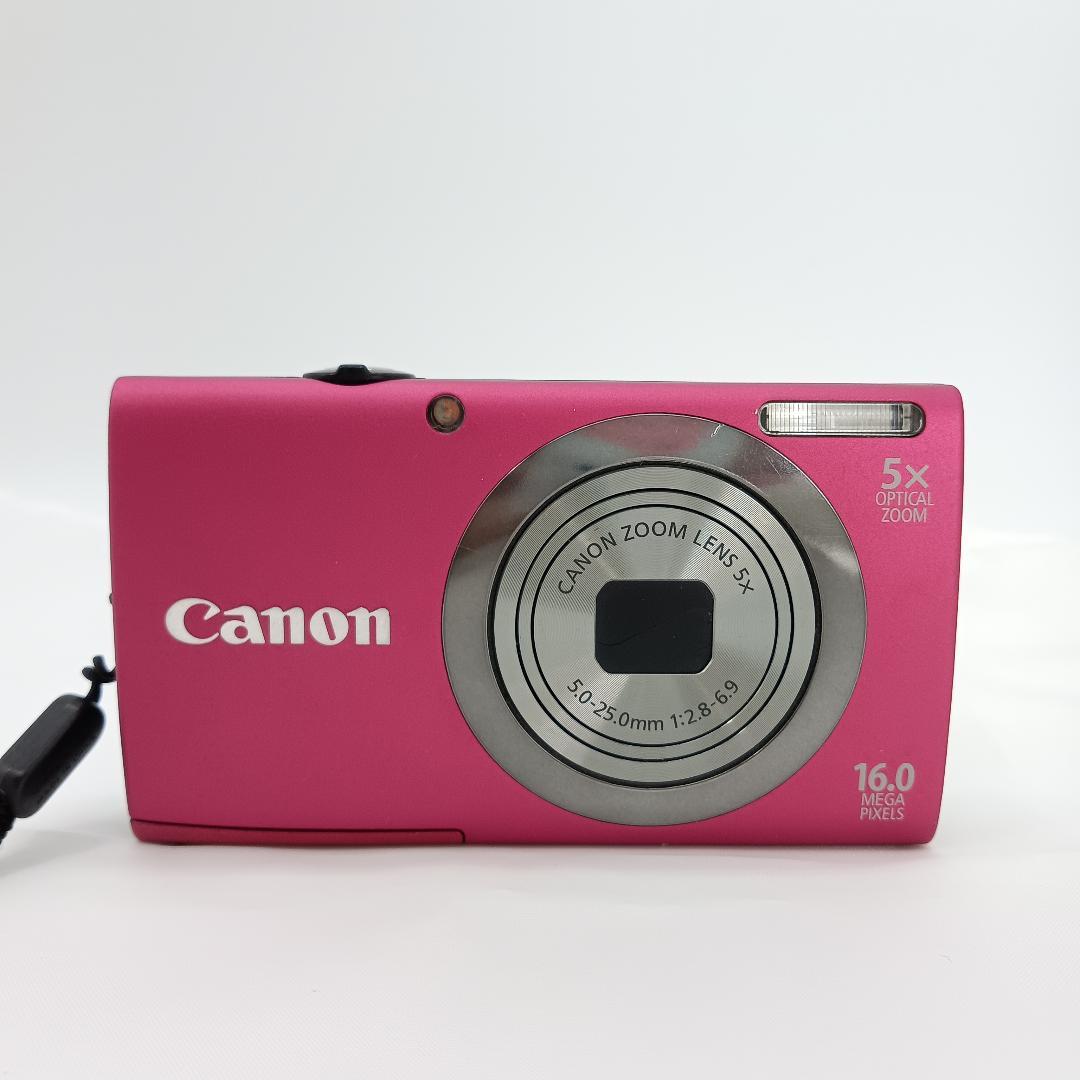 キャノン PowerShot A2300 デジカメ バッテリー付 ピンク 説明書