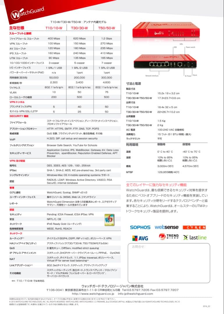 ♢USED♢WatchGuard 5ポートハブFireboxT30 BS3AE5