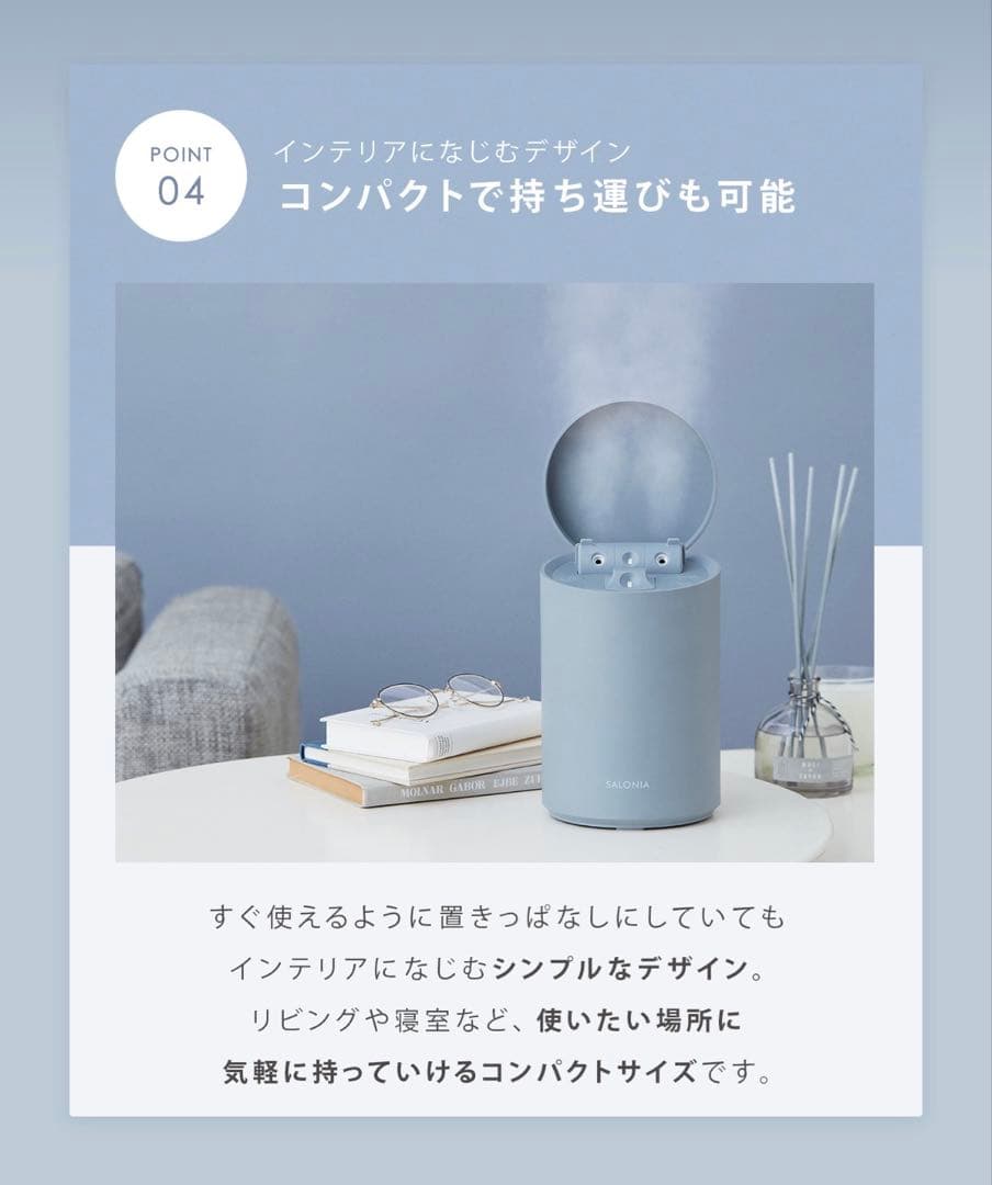 箱あり　SALONIA フェイススチーマー グレー