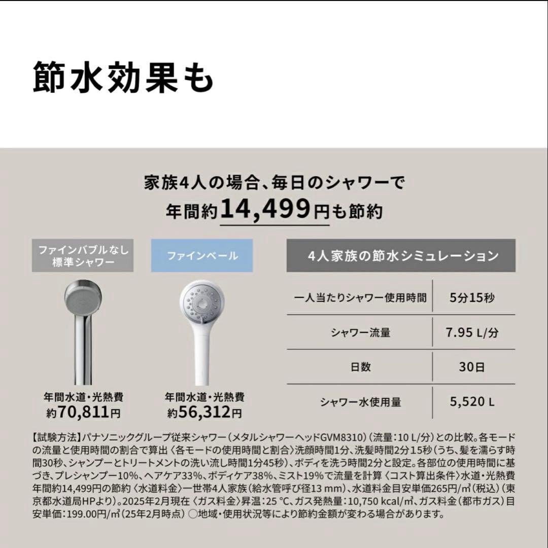 Panasonic ファインベール シャワーヘッド EH-SH50 シルバー