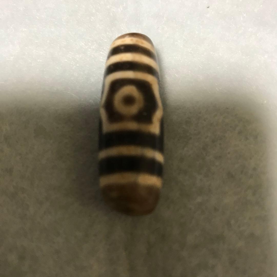 紫*様 超激レア珍品‼︎ 古代老礦石　馬蹄痕　黒朱砂　古代三眼天珠 通常500,